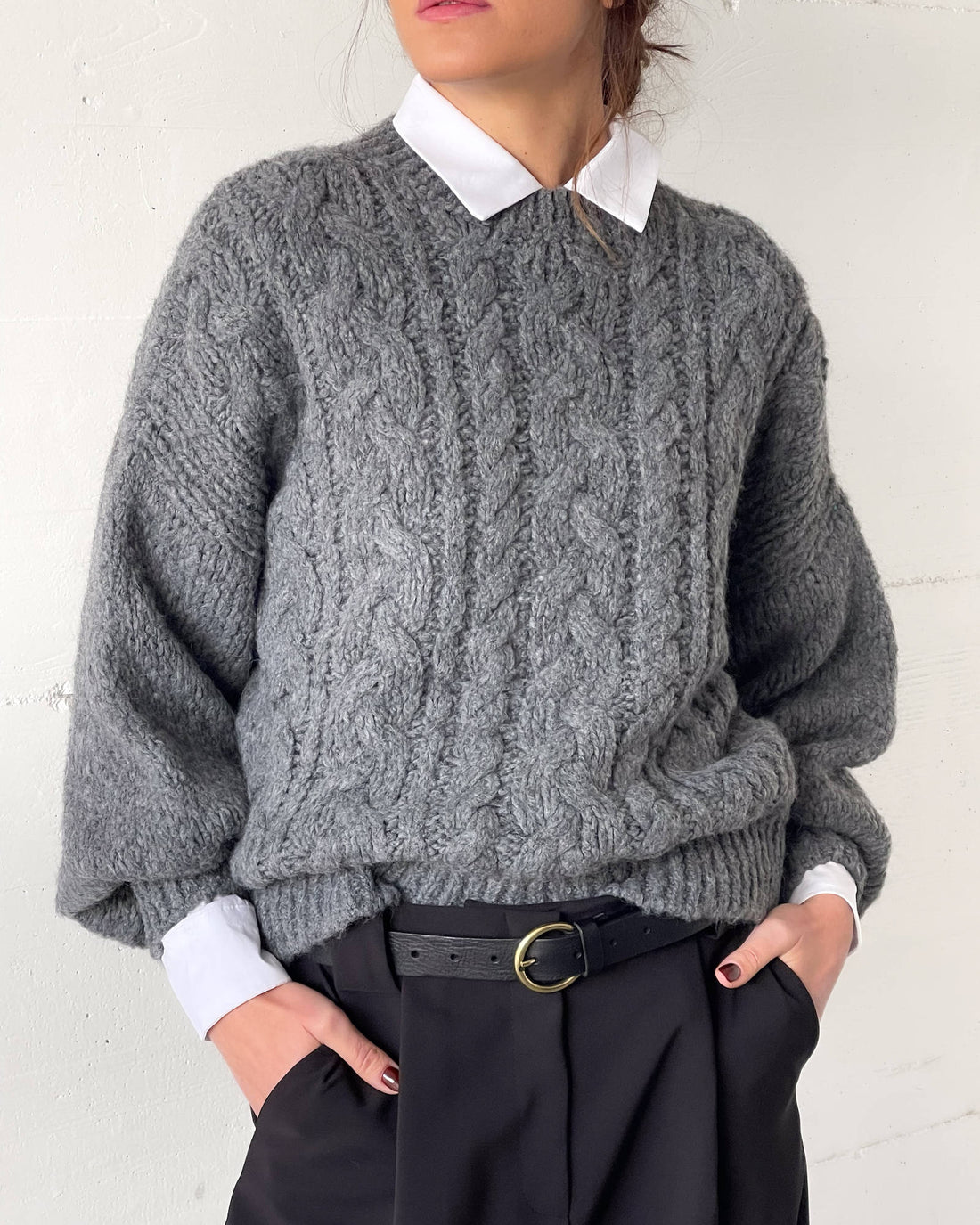 PULL TRECCIA OTIS GRIGIO