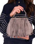 BORSA ESCAPE CON FRANGE GRIGIO