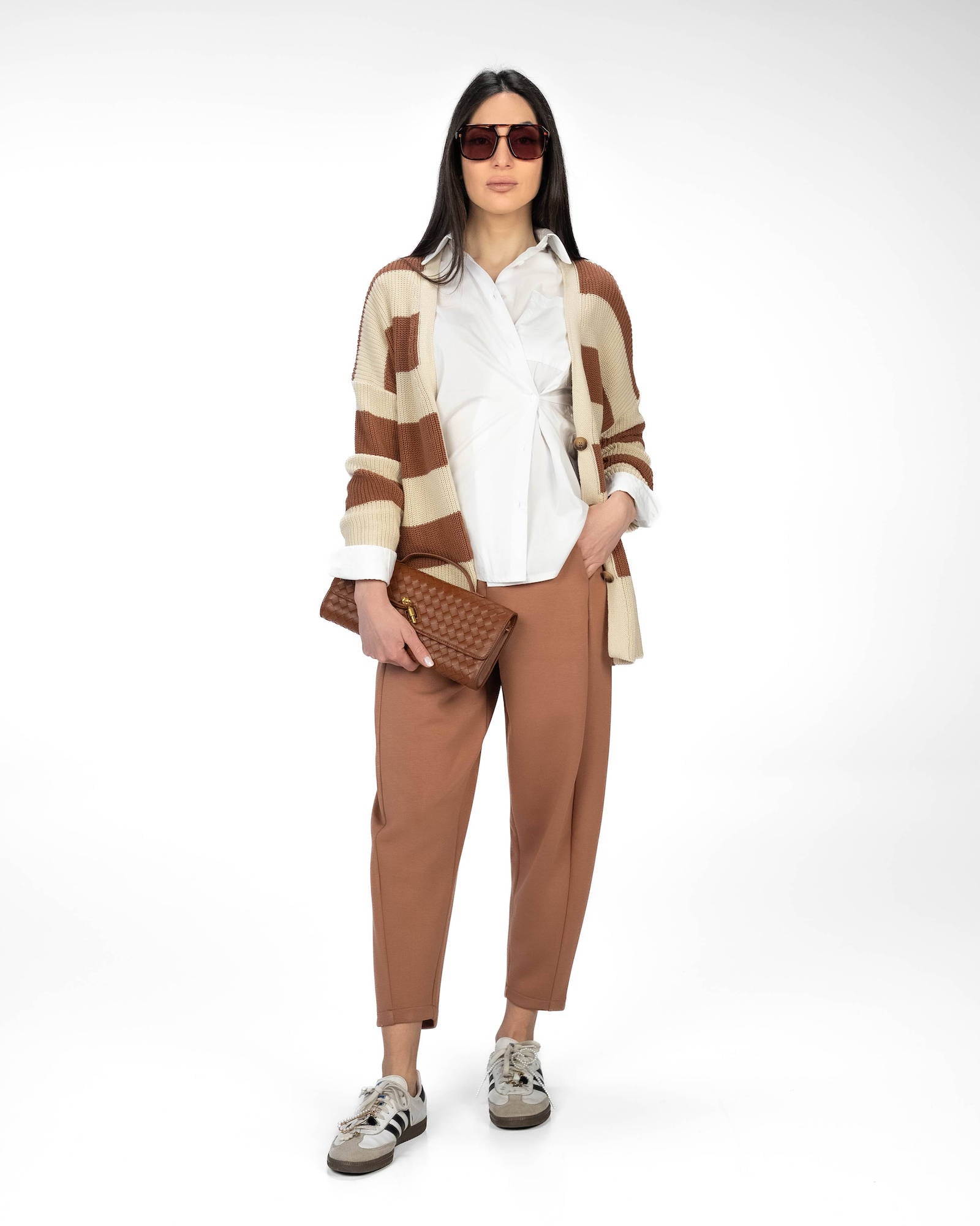 CARDIGAN RUBINA SABBIA TABACCO