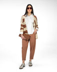 CARDIGAN RUBINA SABBIA TABACCO