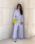 PANTALONE MILU IN FELPA MARBLE