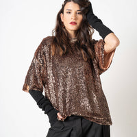 BLUSA PAILLETTES BETTY BRONZO