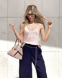 TOP NORA IN SATIN ROSE DUST