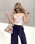TOP NORA IN SATIN ROSE DUST