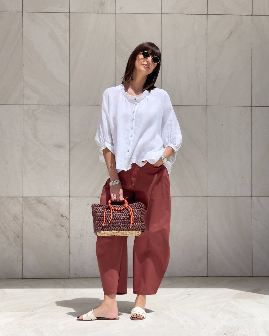 CAMICIA IN LINO MARGHERITA OFF WHITE
