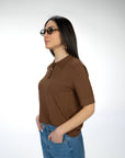POLO IN MAGLIA POLINA MARRONE