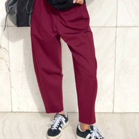 PANTALONE LIAM IN PUNTO MILANO BORDEAUX