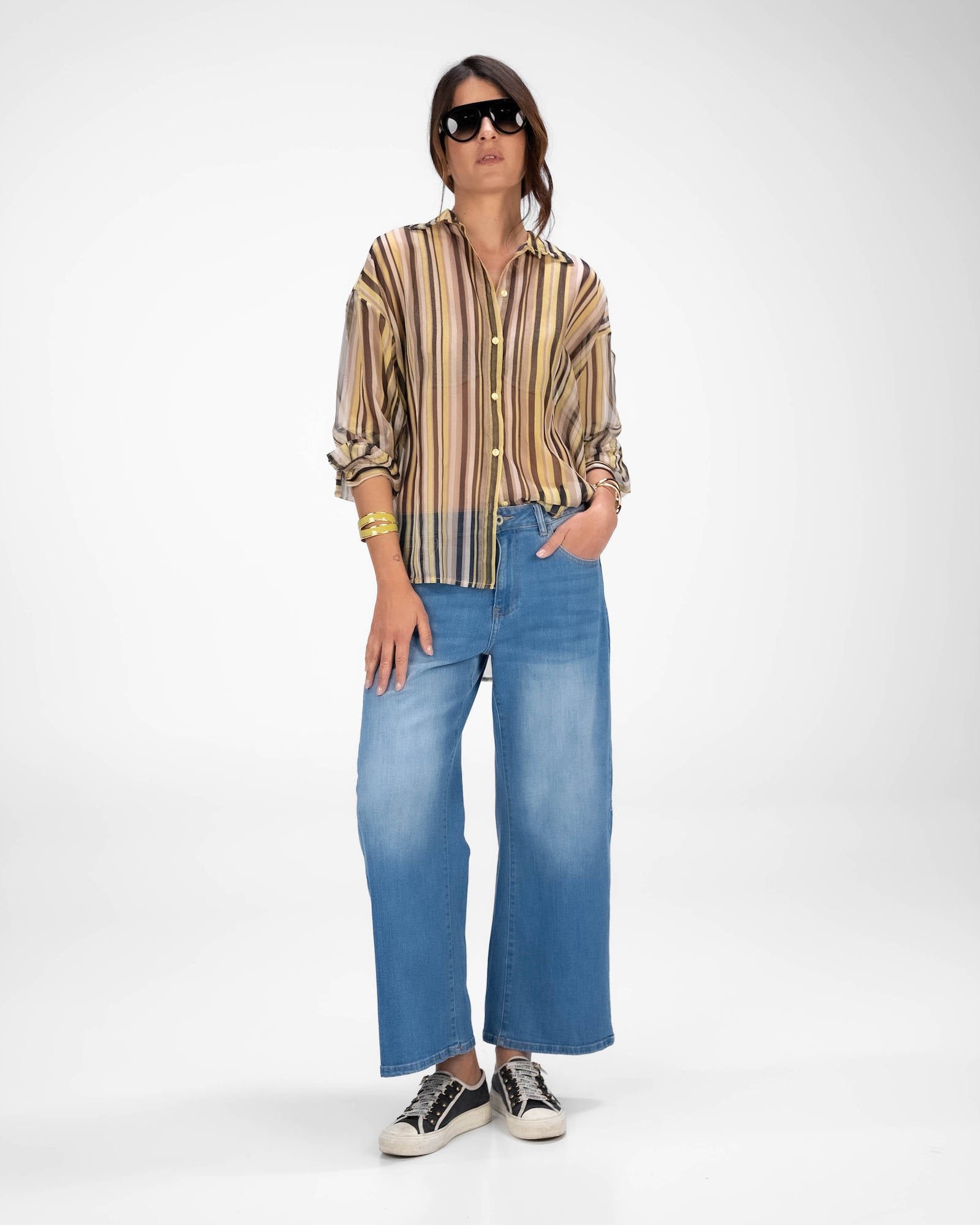 CAMICIA GLEN LIME NERO