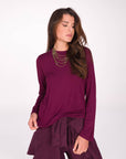 T-SHIRT MANICA LUNGA ILARY BORDEAUX