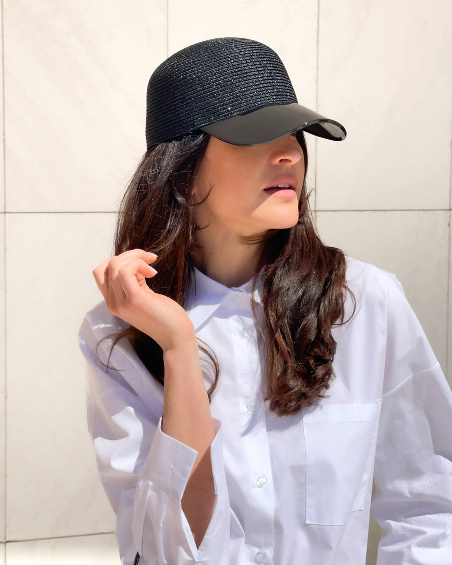 CAPPELLO VISIERA PLEXI NERO
