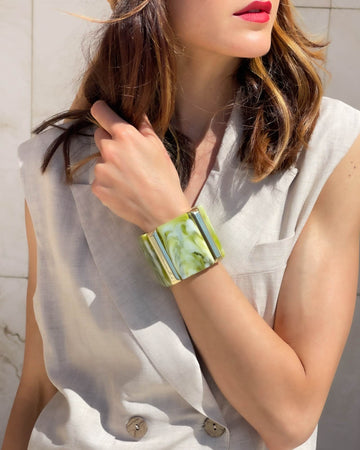 BRACCIALE MARMO VERDE