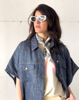 FOULARD IN SETA E COTONE PAISLEY PANNA