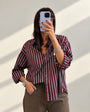 CAMICIA A RIGHE FIRMIN BORDEAUX