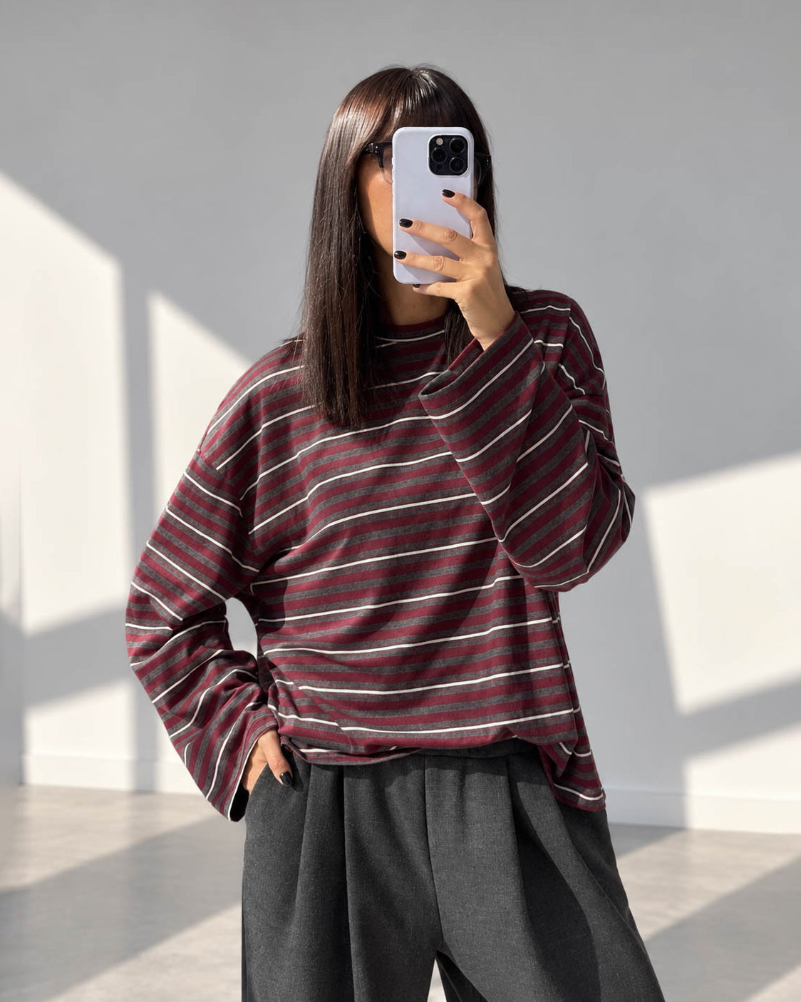 T-SHIRT HADEN BORDEAUX GRIGIO