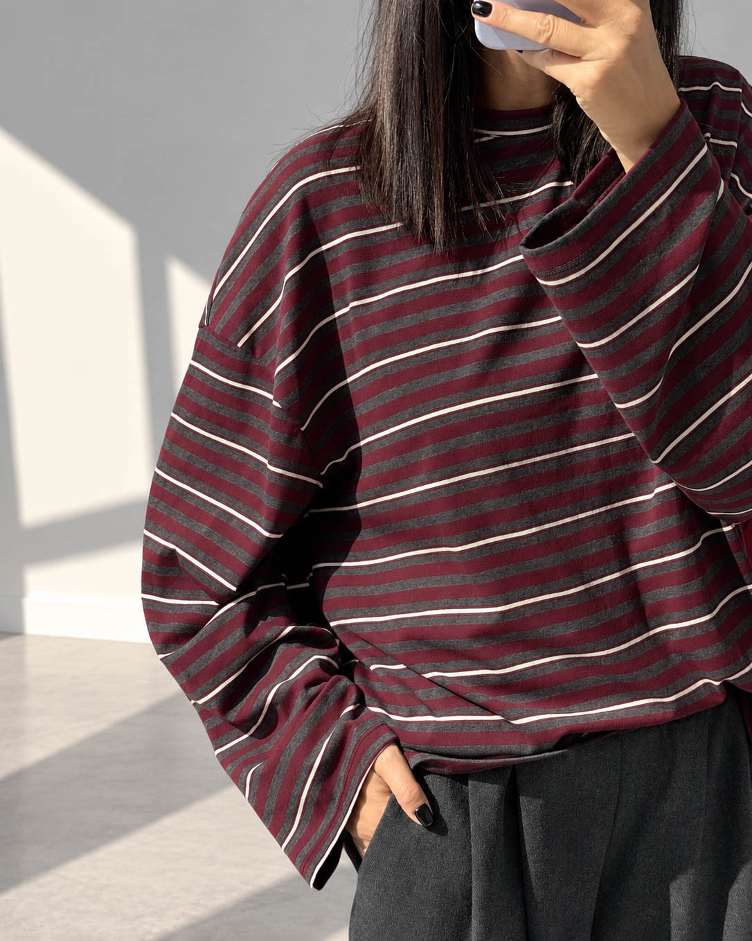 T-SHIRT HADEN BORDEAUX GRIGIO