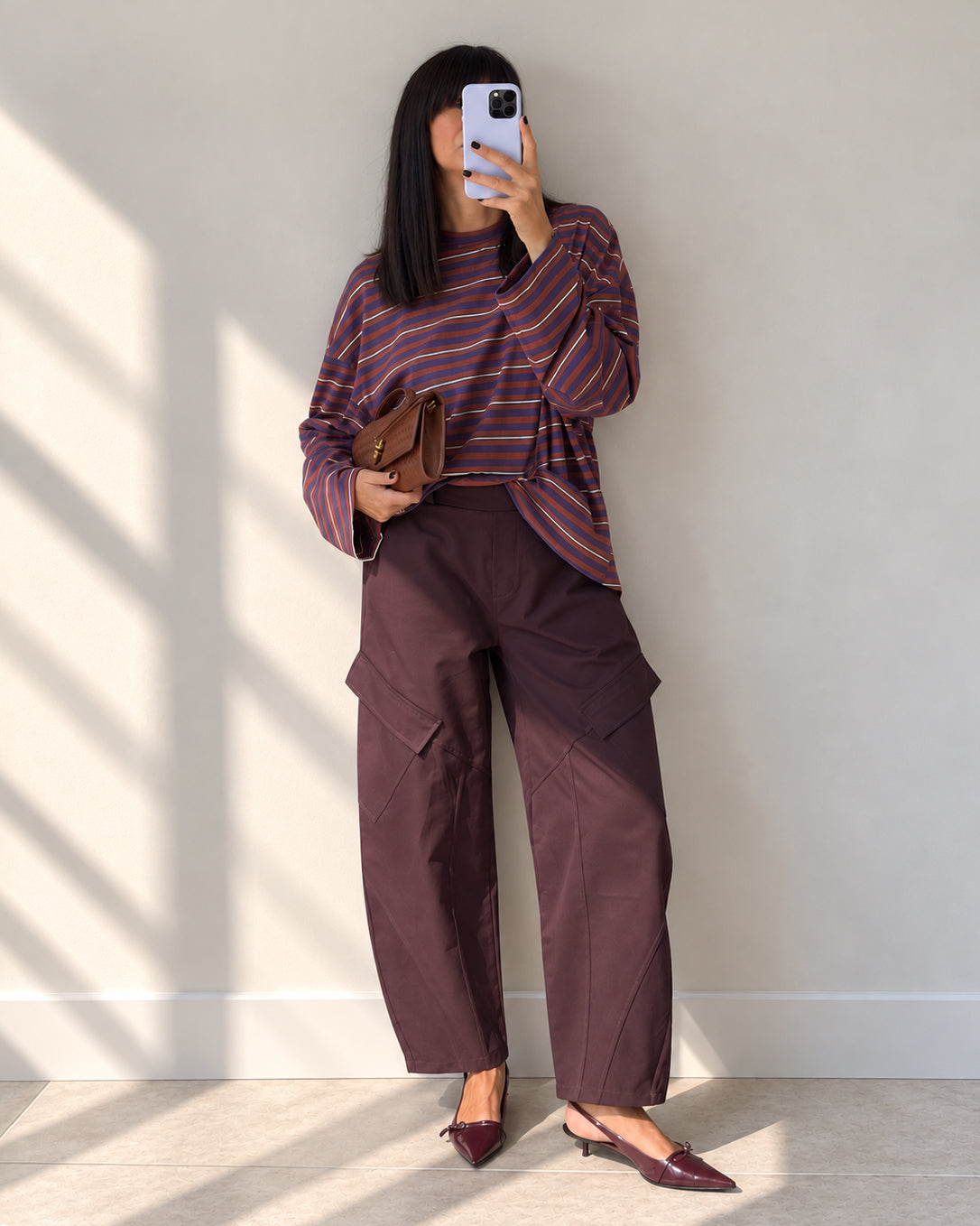 PANTALONE CARGO ALBIN BORDEAUX