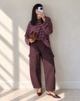 PANTALONE CARGO ALBIN BORDEAUX