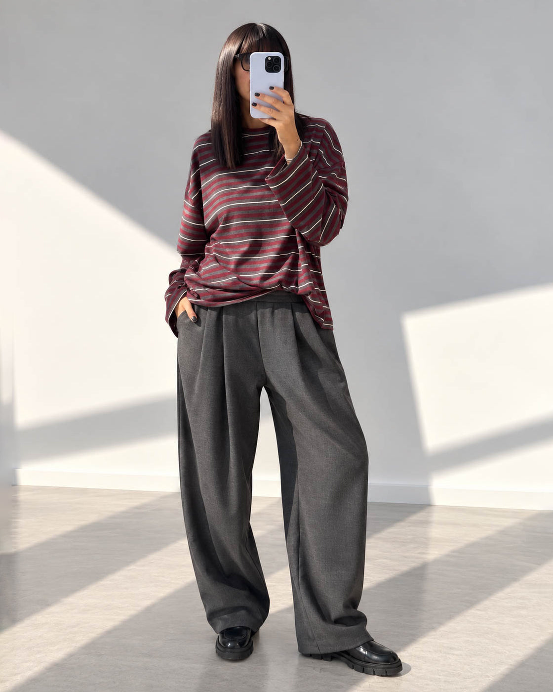 T-SHIRT HADEN BORDEAUX GRIGIO