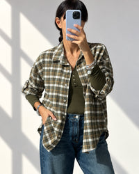 CAMICIA CHECK ILARIA VERDE OLIVA