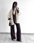 CARDIGAN OVER IN MAGLIA IRIS BEIGE