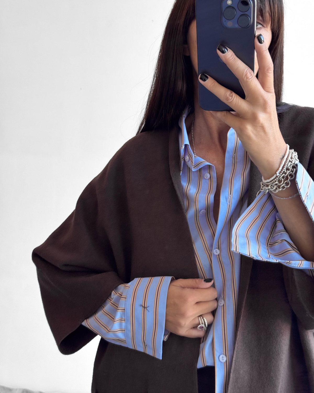 CARDIGAN OVER IN MAGLIA IRIS MORO
