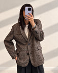 GIACCA CHECK JONAS GRIGIO BORDEAUX