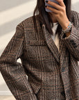 GIACCA CHECK JONAS GRIGIO BORDEAUX