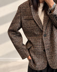 GIACCA CHECK JONAS GRIGIO BORDEAUX