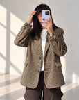 GIACCA CHECK JONAS CAMEL