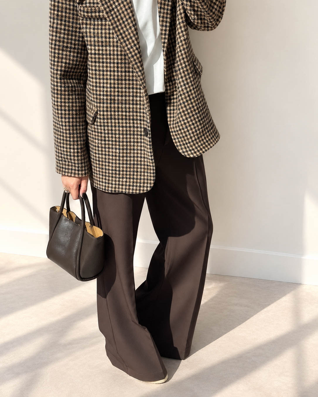 GIACCA CHECK JONAS CAMEL
