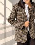 GIACCA CHECK JONAS CAMEL