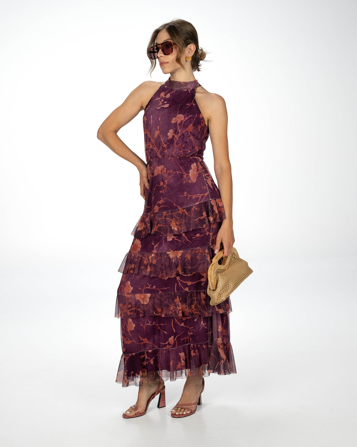LONG DRESS DALIA VIOLA ARANCIO