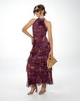 LONG DRESS DALIA VIOLA ARANCIO