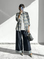 CAMICIA CHECK LORA BLU