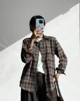 CAMICIA CHECK LORA GREY CORAL