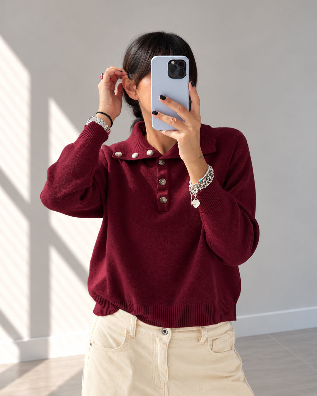 MAGLIA POLO MARTA BORDEAUX