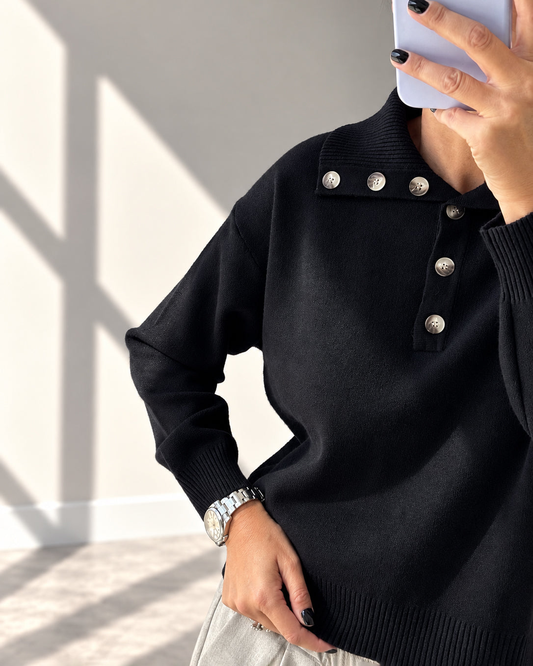 MAGLIA POLO MARTA NERO