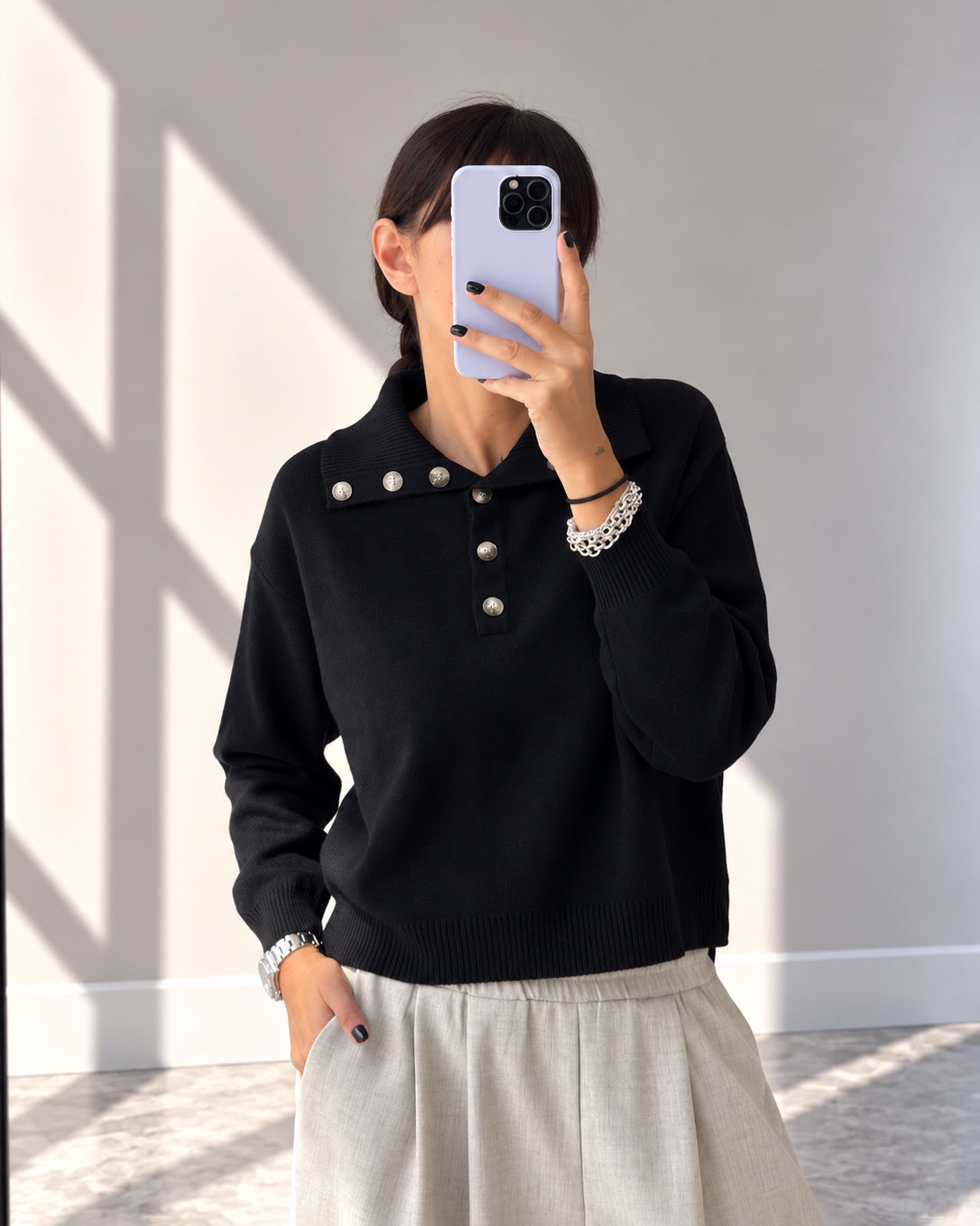 MAGLIA POLO MARTA NERO