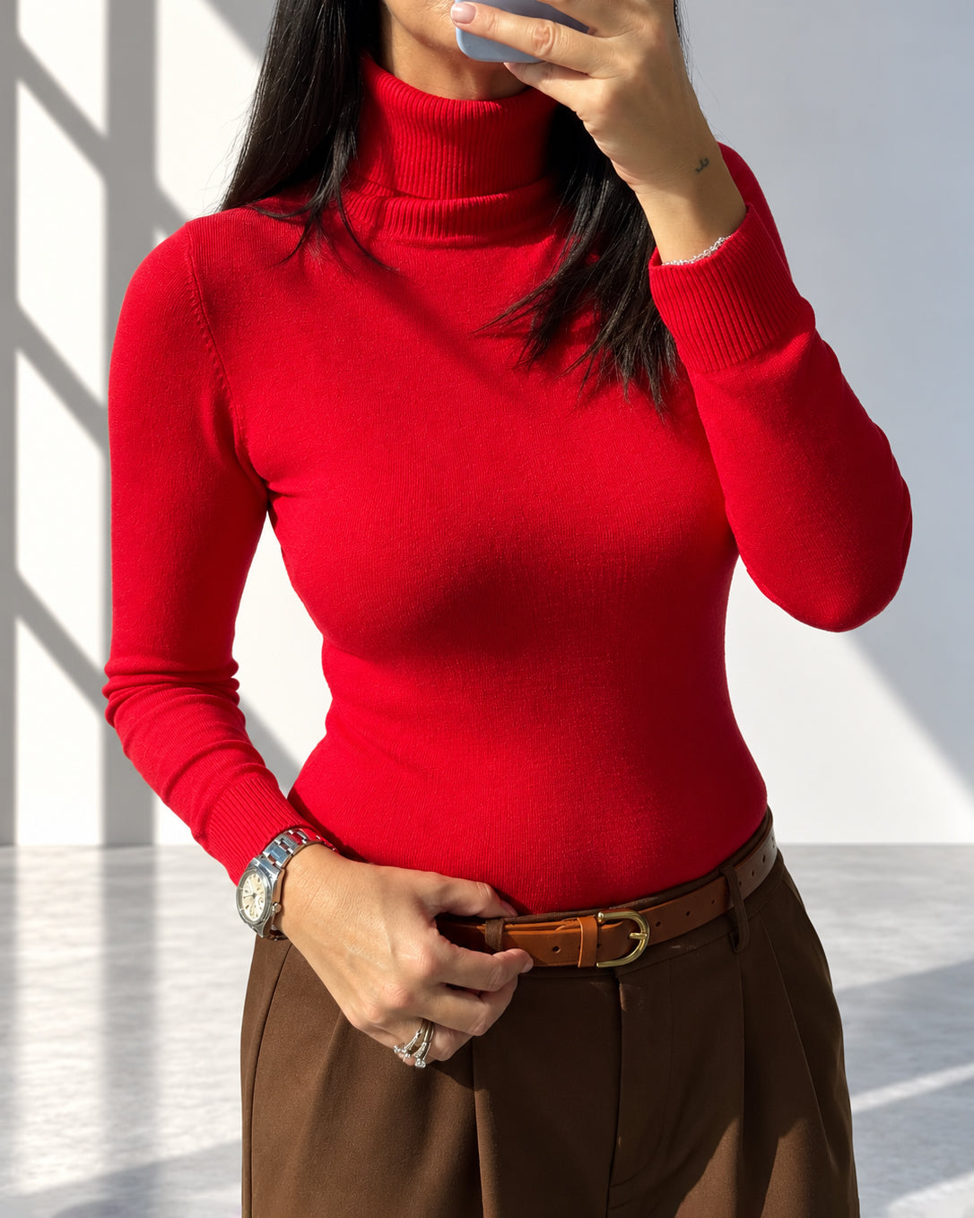 DOLCEVITA MINU' IN MAGLIA FINE ROSSO