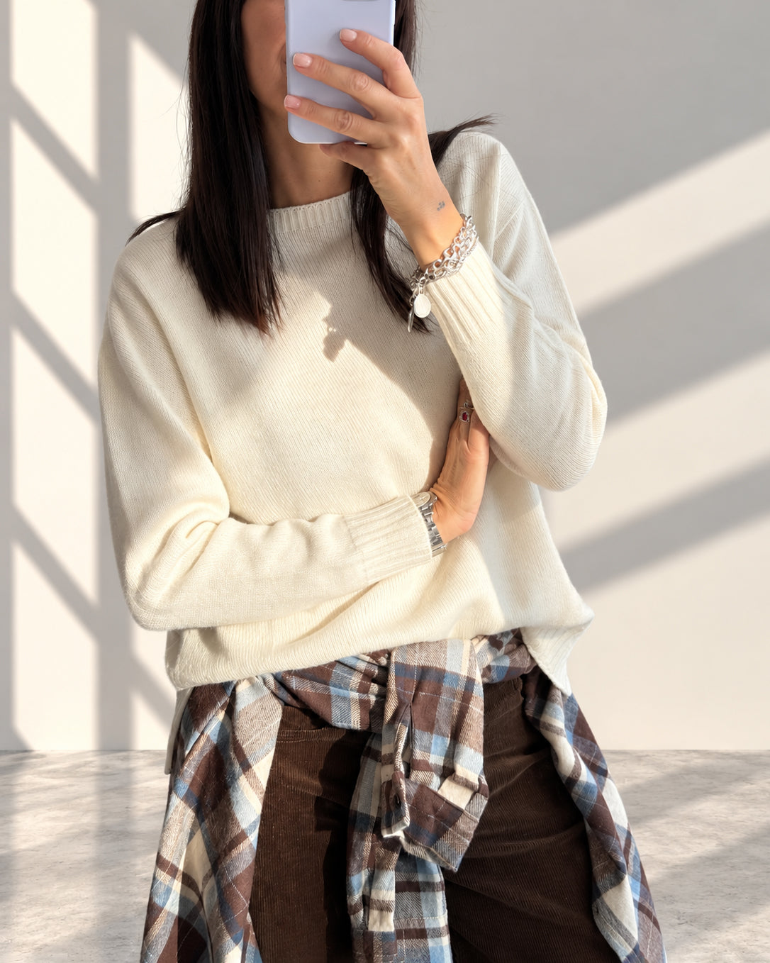 PULL IN MISTO CASHMERE OLYMPE PANNA