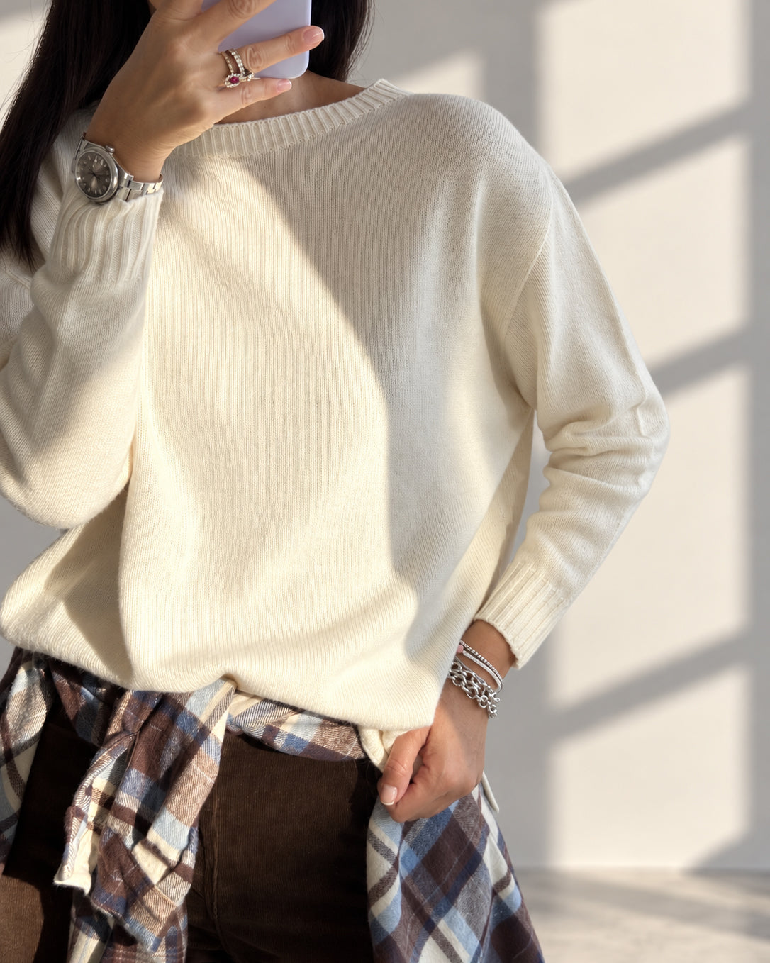 PULL IN MISTO CASHMERE OLYMPE PANNA
