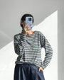 T-SHIRT OMNIA RIGHE CELESTE