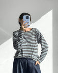 T-SHIRT OMNIA RIGHE CELESTE