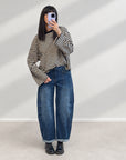 MAGLIA A RIGHE DAISY SABBIA NERO