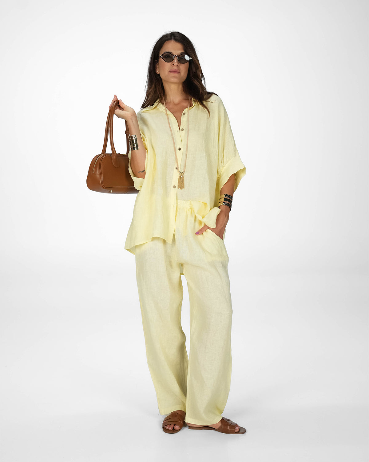 CAMICIA LARAH GIALLO PASTELLO