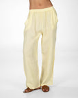PANTALONE LARAH GIALLO PASTELLO