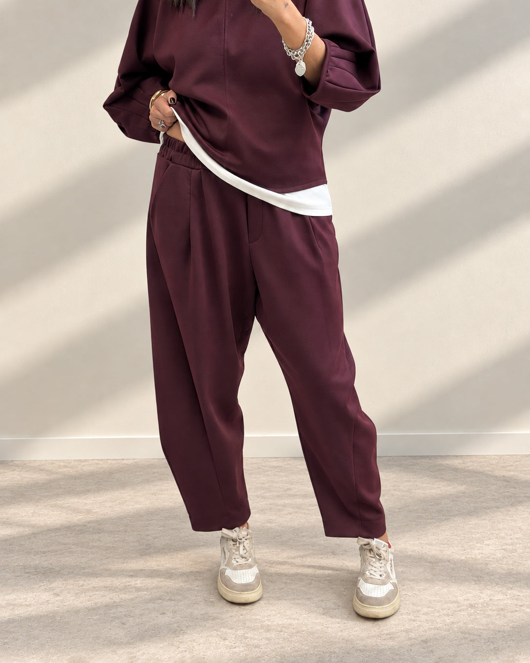 COMPLETO FELPA POLLON BORDEAUX