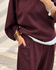 COMPLETO FELPA POLLON BORDEAUX