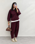 COMPLETO FELPA POLLON BORDEAUX