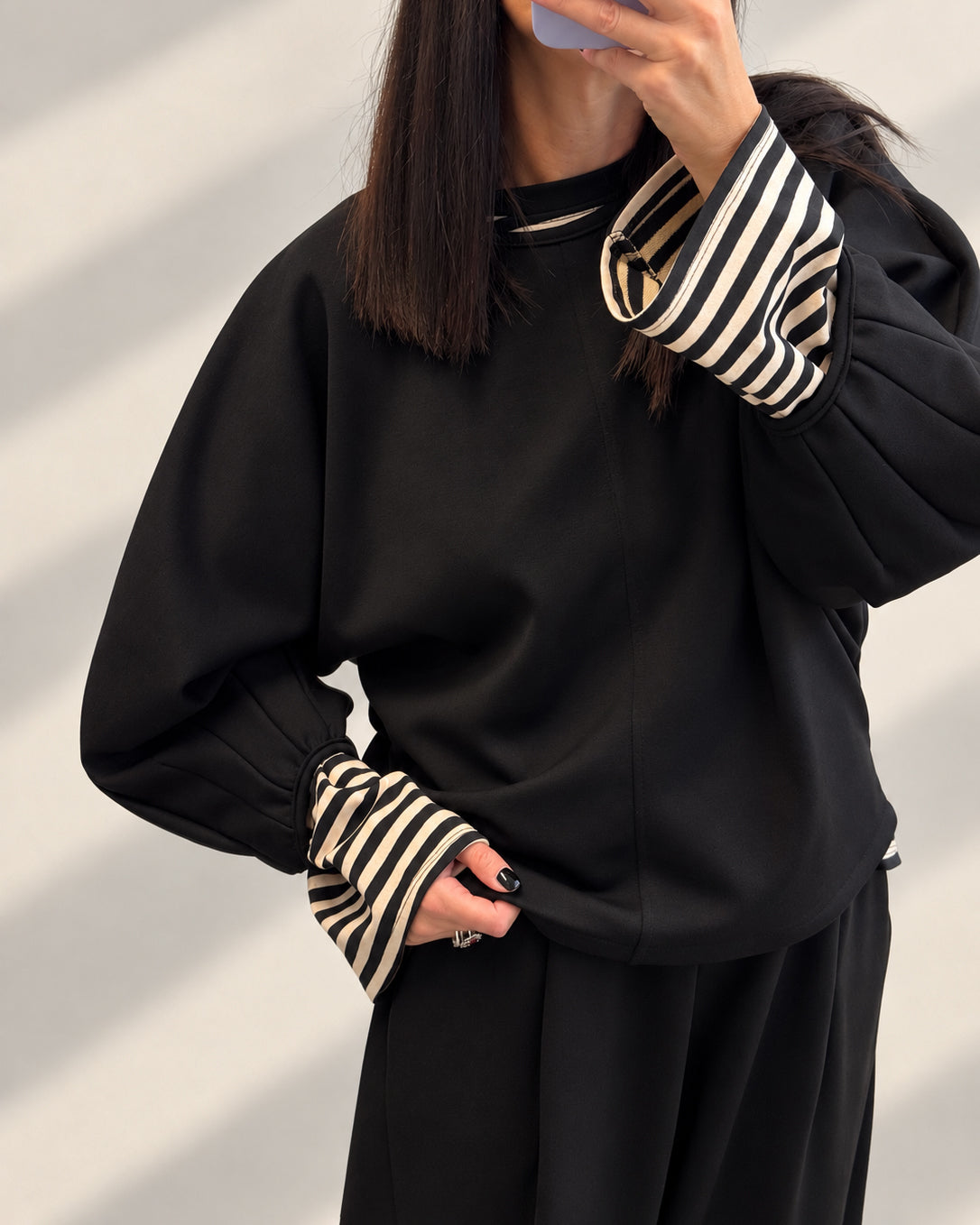 COMPLETO FELPA POLLON NERO